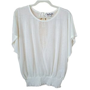 NWT True Freedom sz M sheer open back top
